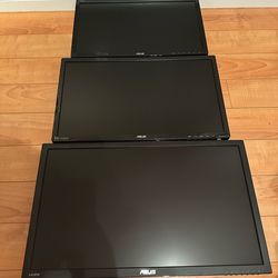 3 ASUS monitors!