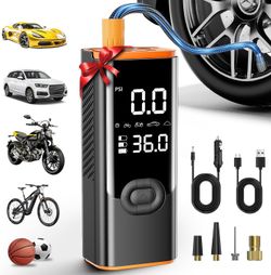 Tire Inflator Portable Air Compressor 25000mAh & 3X Faster Cordless Tire Pump