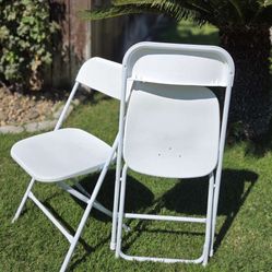 White Folding Chairs $12 For Each Chair 