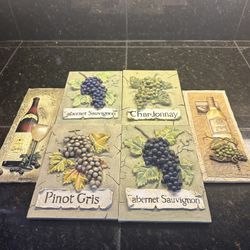 Grape Wall Plaques 