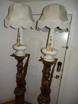 2 Italian Capodimonte Lamps 