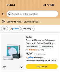 Dodow Sleep Aid Device — Fall Asleep Faster with Guided Breathing Light and Nightly Practice