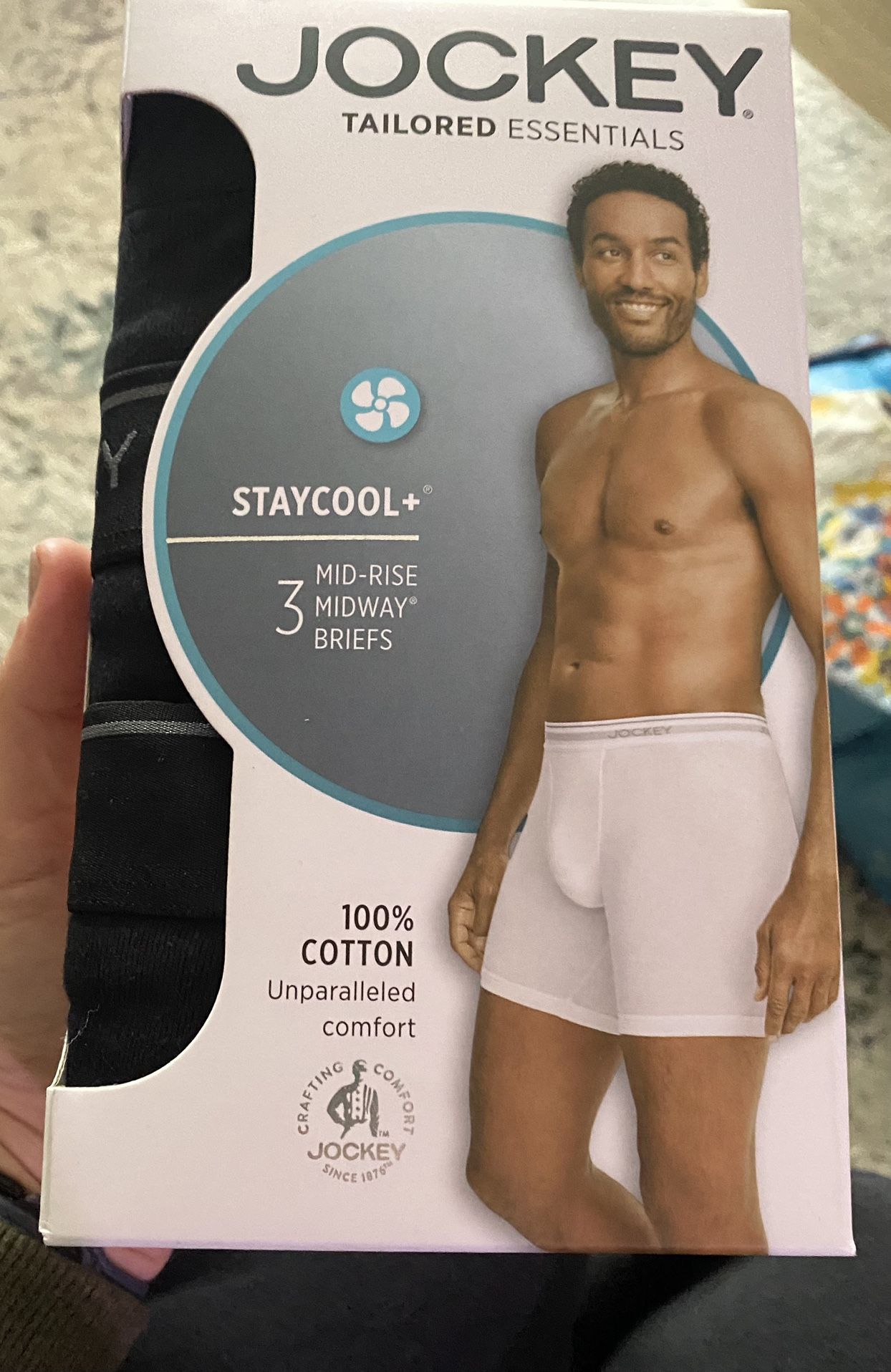 Jockey Men's Stay Cool Plus 3-Pack Midway Briefs