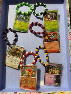 Pokemon cards Kandi bracelet festivals raves