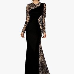 Elegant Mermaid Lace Floor Length Dress
