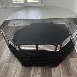  Dog Playpen - Metal Foldable Dog Exercise Pen, Pet Fence