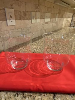 Glass Dome Candle Holders (Set of 2) 7”H x 6” W (Candles not Included)