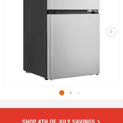 Nissan’s 3.1 cu. ft. 2-Door Mini Refrigerator in Stainless Steel with Freezer