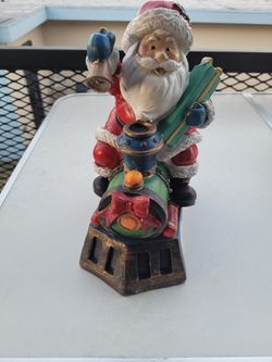 Santa Claus Riding Train