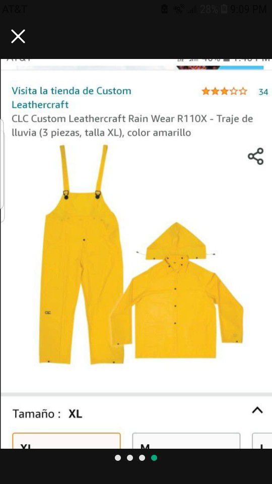 Rain Jacket  3pc Suit.