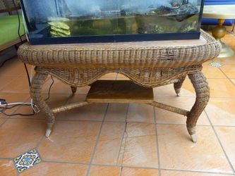 Vintage Wicker Coffee Table