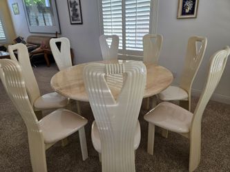 Marble table dining set