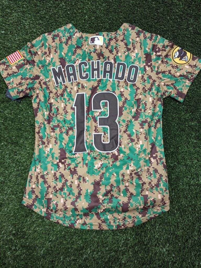 San Diego Padres Green Camo Jersey Manny Machado Women's Jersey Padres Women's Jersey