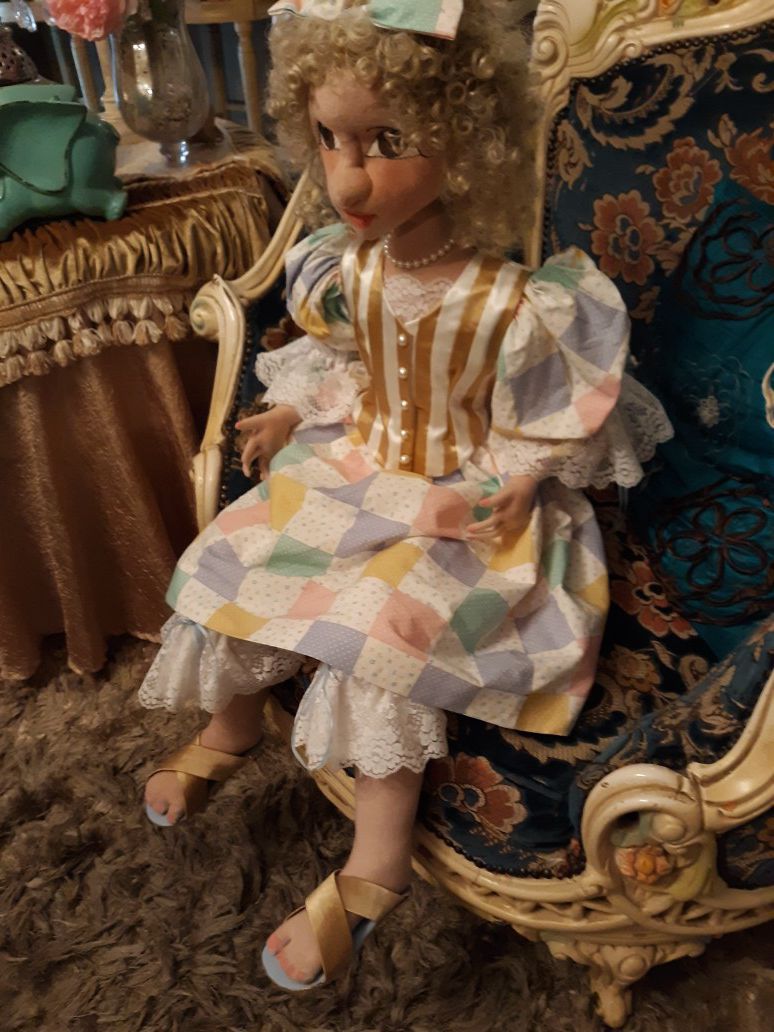 Antique doll ........ 40" tall ......in great condition