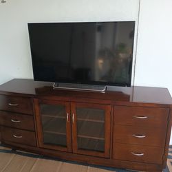 Large Wooden TV Cabinet (Solid Wood!)