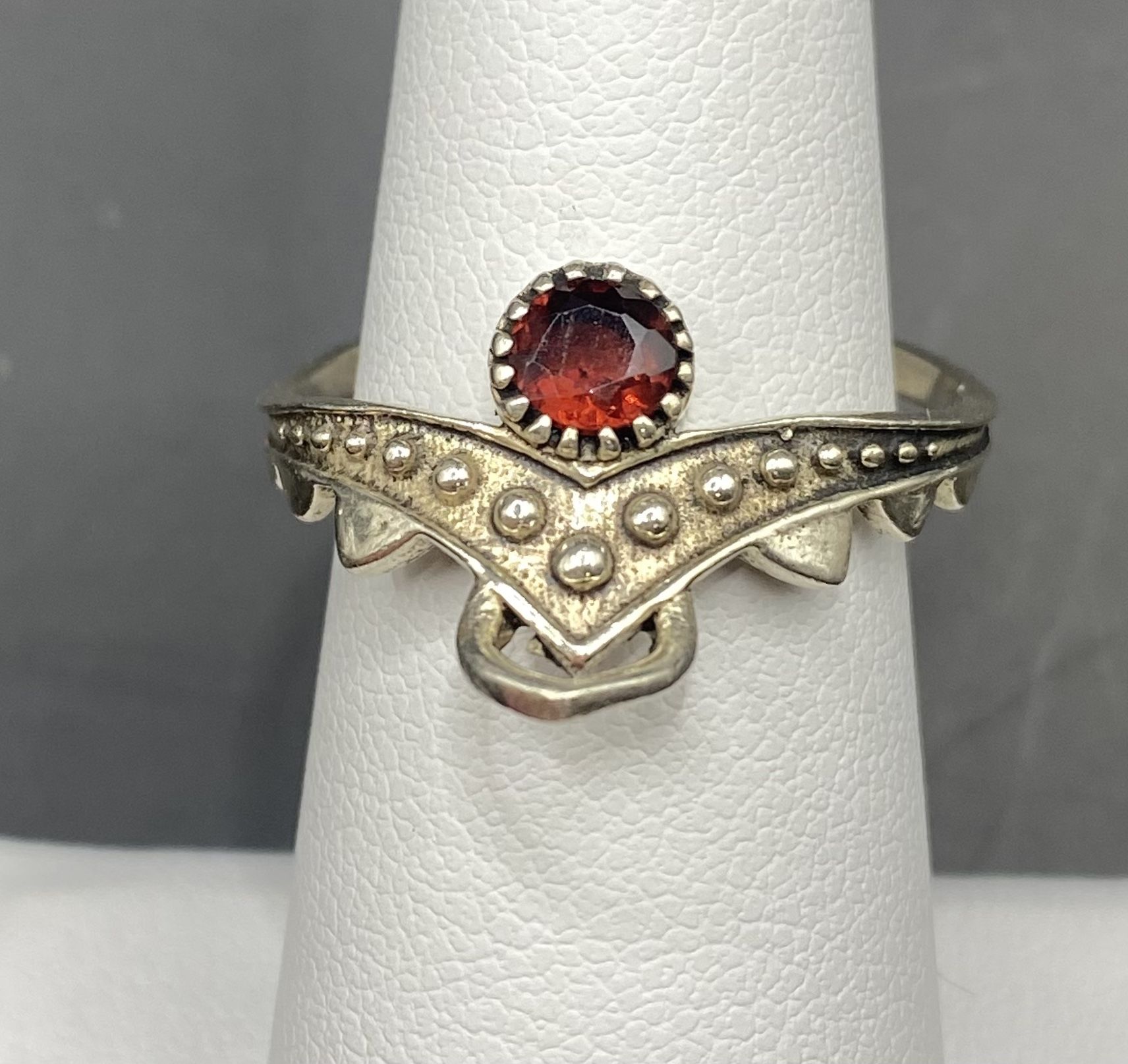 925 Vintage Garnet Ring