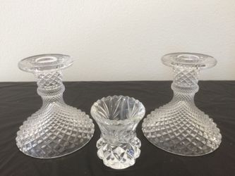 Crystal candlesticks (3)