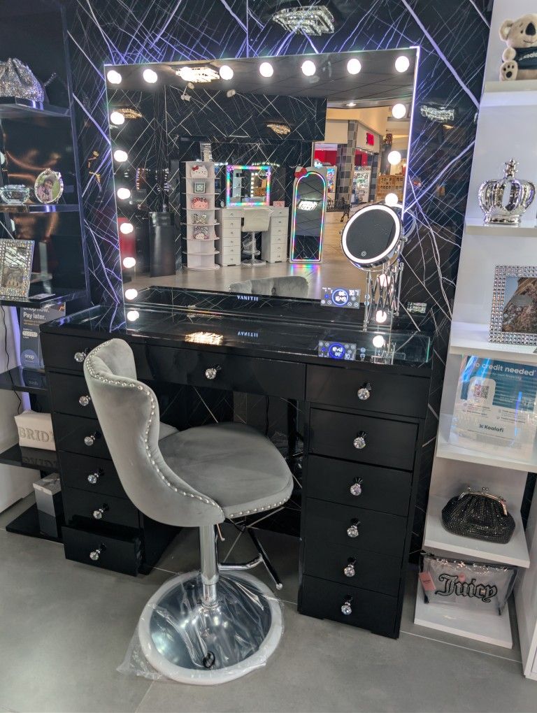 black vanity