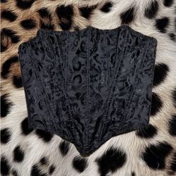 Spencer’s Black Brocade Waist Corset