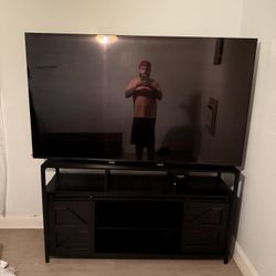 Tv Stand And 75 Inch Sony Tv 