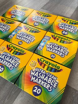 Crayola Ultra-Clean Washable Broad Line Markers, 20 Ct
