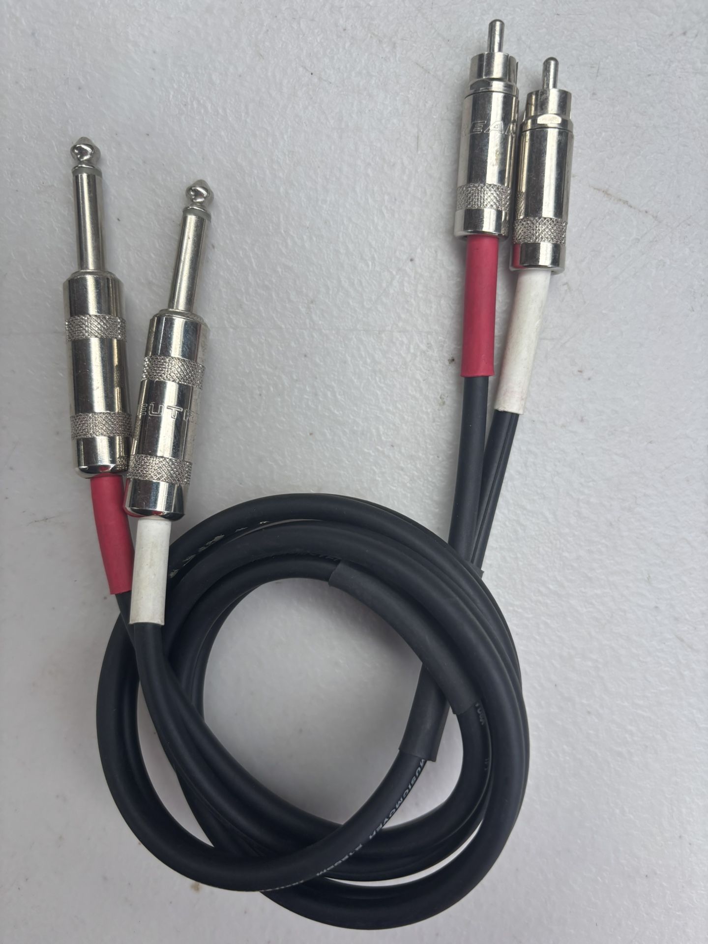 Pro Stereo Interconnect Dual REAN 1/4 in TS to RCA