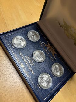 2001 state quarter collection in case