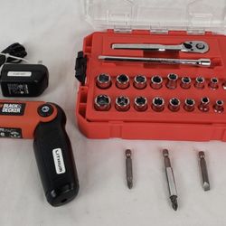 Craftsman 20pc 1/4" Socket Set & Black & Decker 3.6V Cordless Screwdriver	
