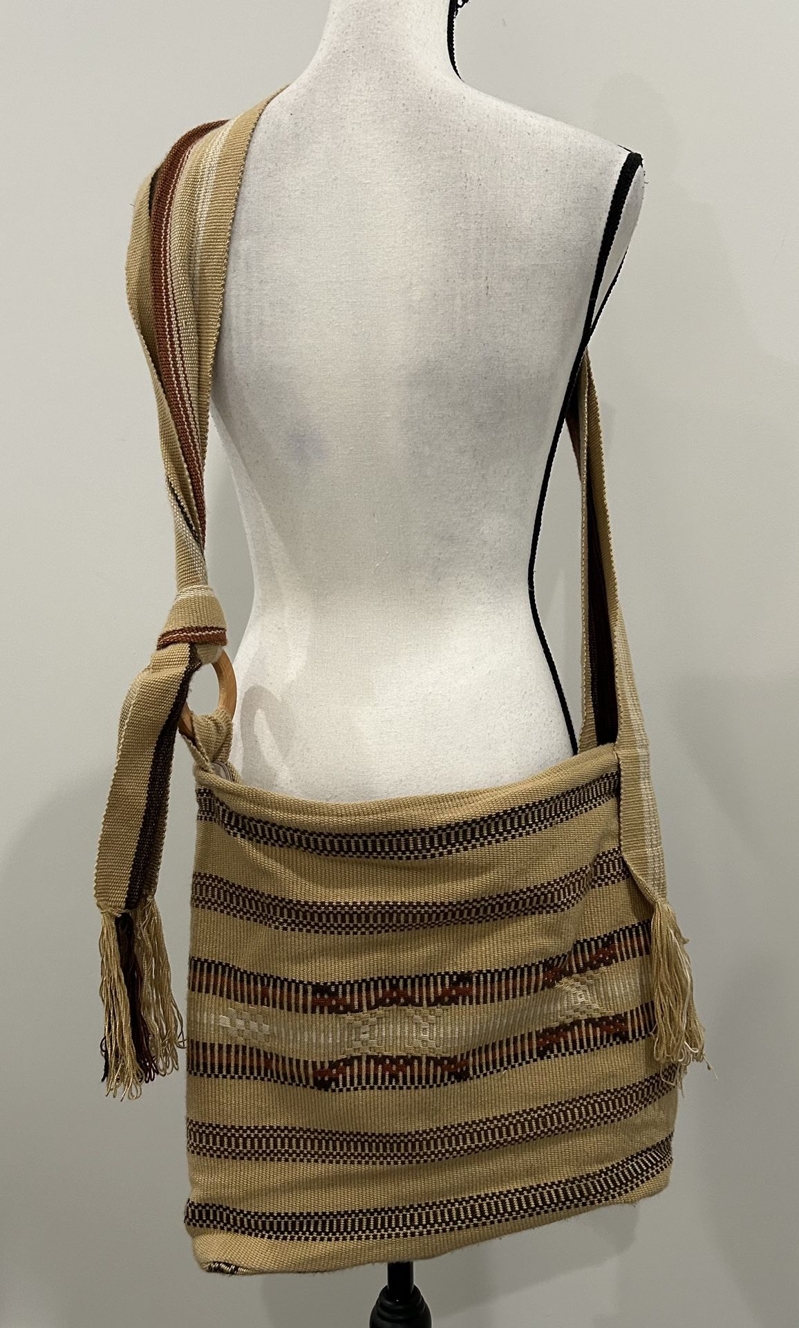 Boho Woven Messenger Bag