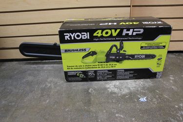 RYOBI 40V HP Brushless 14 in. Battery Chainsaw with 4.0 Ah Battery and Charger