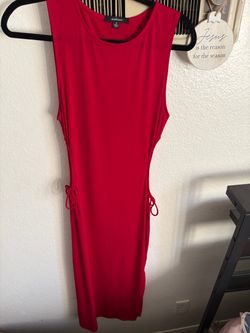 Long red dress
