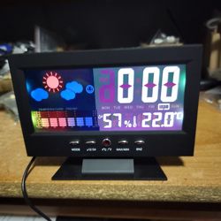 Digital Alarm Clock With Weather Temperature