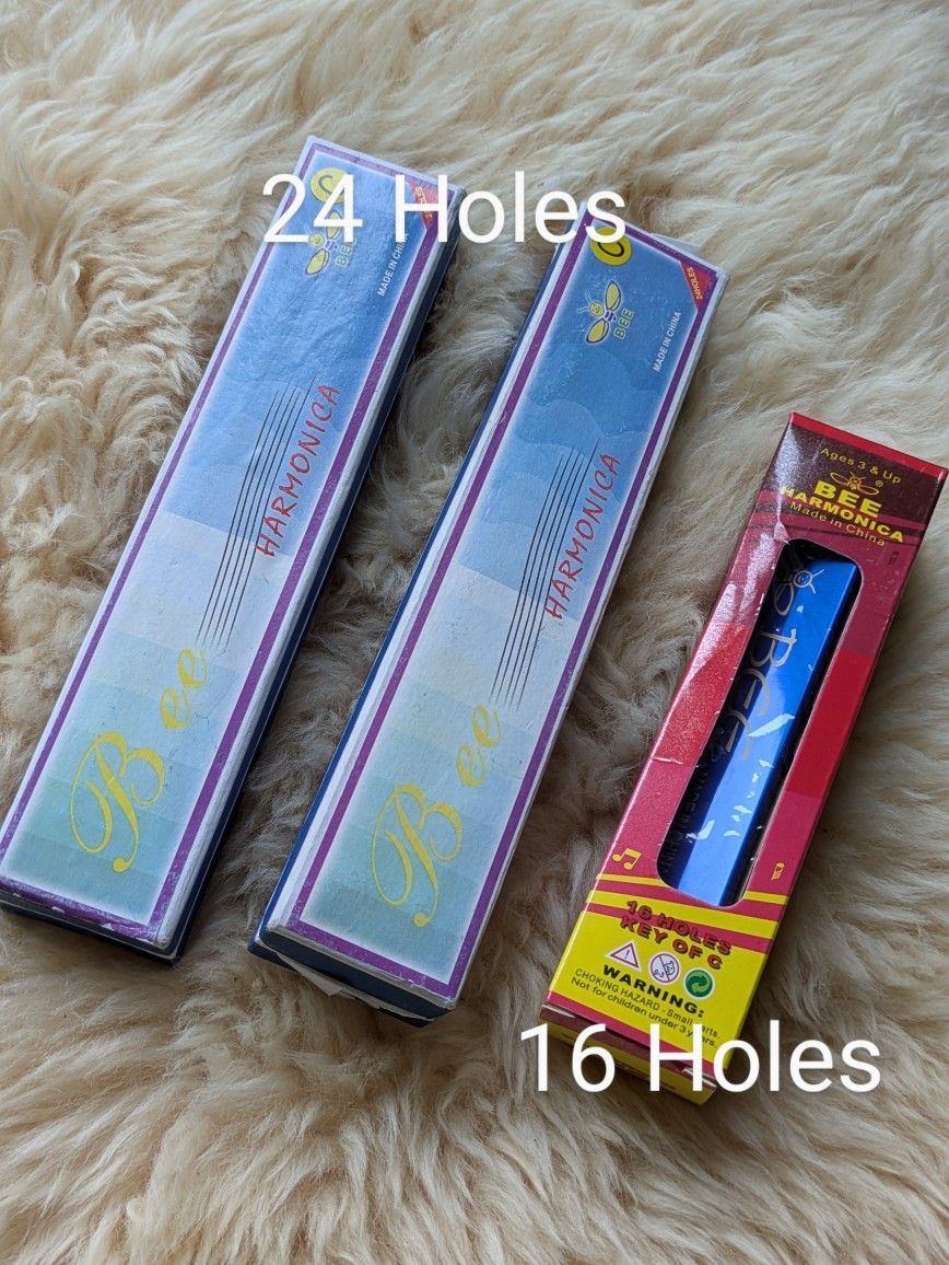 BEE Harmonica Mouth Organ 24 Holes & The Kids Size 16 Holes ( Each $10)