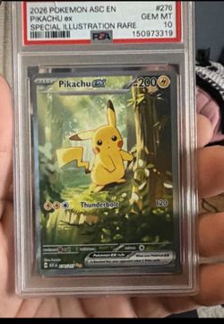 Pokémon TCG card, Pikachu ex 276/217 Me: Ascended Heroes Holo