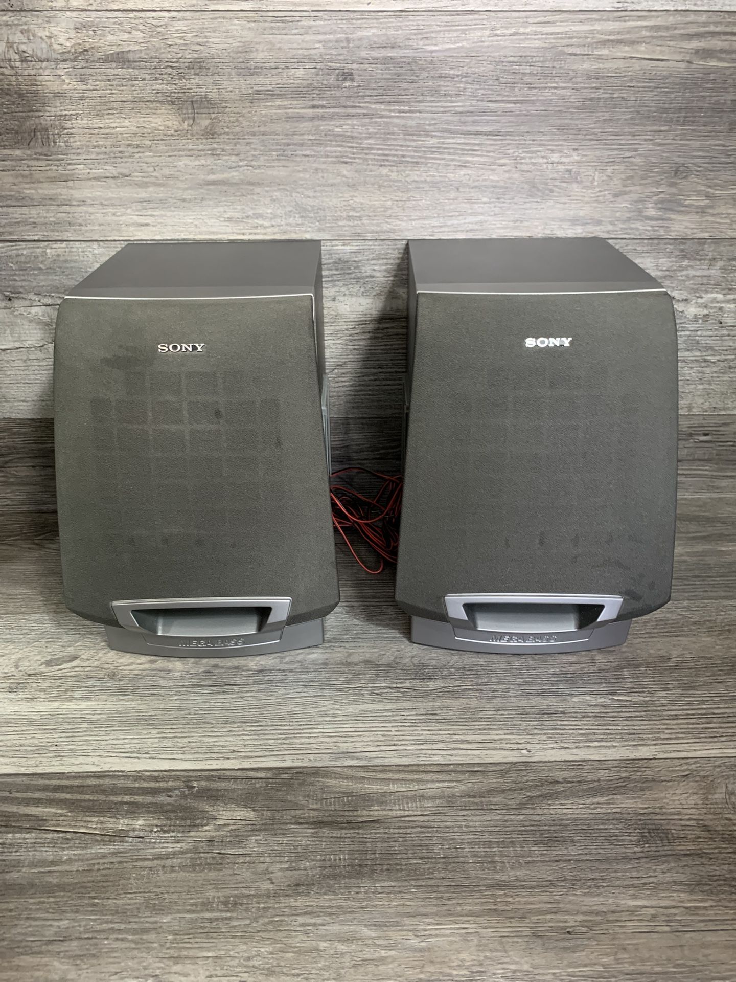 SONY CFD Speakers Stereo System Boombox Dual Cassette Radio Mega Bass Speakers Only