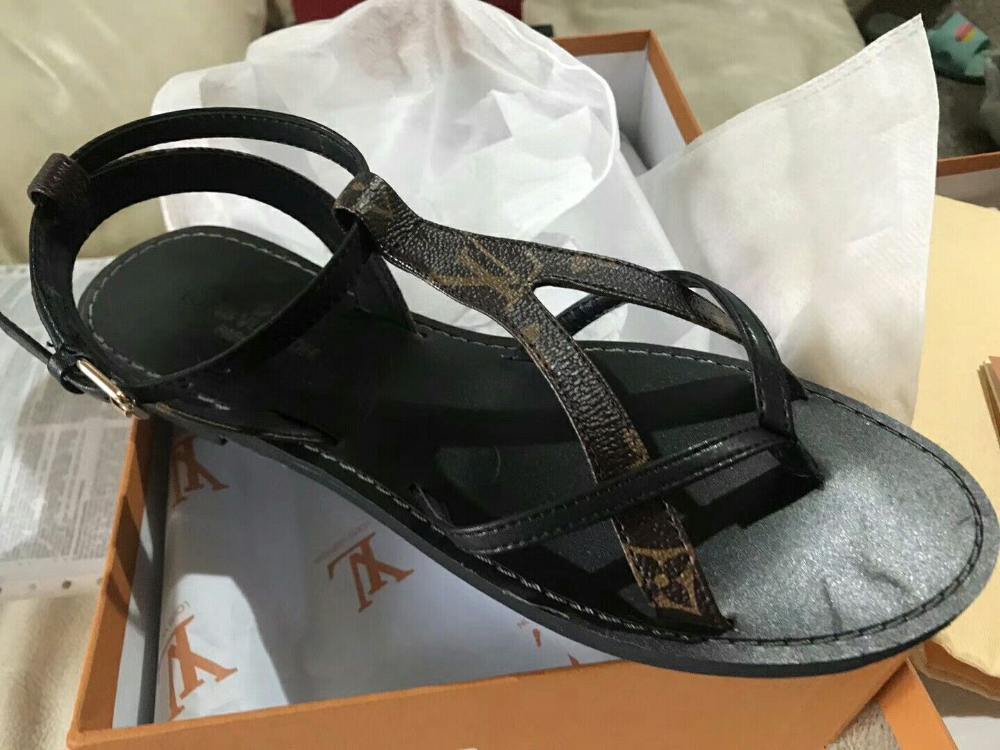 **Authentic** Louis Vuitton Denim Sandals Heels-39 for Sale in Arlington,  TX - OfferUp