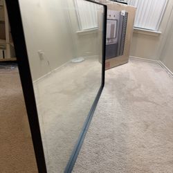 Black Metal Framed Mirror 