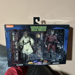 NECA - Teenage Mutant Ninja Turtles (1990 Movie) -7" Scale-Action Figure - Splinter and Shredder