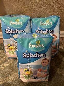 Pampers Splashers 👶🏻 💦 Size Small 12 ct Set of 3 Bags