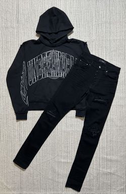 UNBRAKABLE Black Hoodie & Amiri Black Mx 1 Jeans 