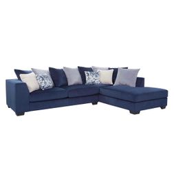 Navy Blue Fabric Couch