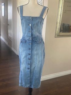 Denim midi- sleeveless size small