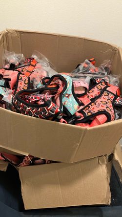 Dog Harnesses, Collars, 2 Large Boxes