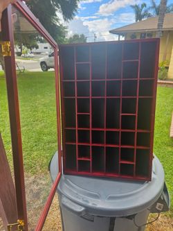 Wood Display Cabinet with Glass Door