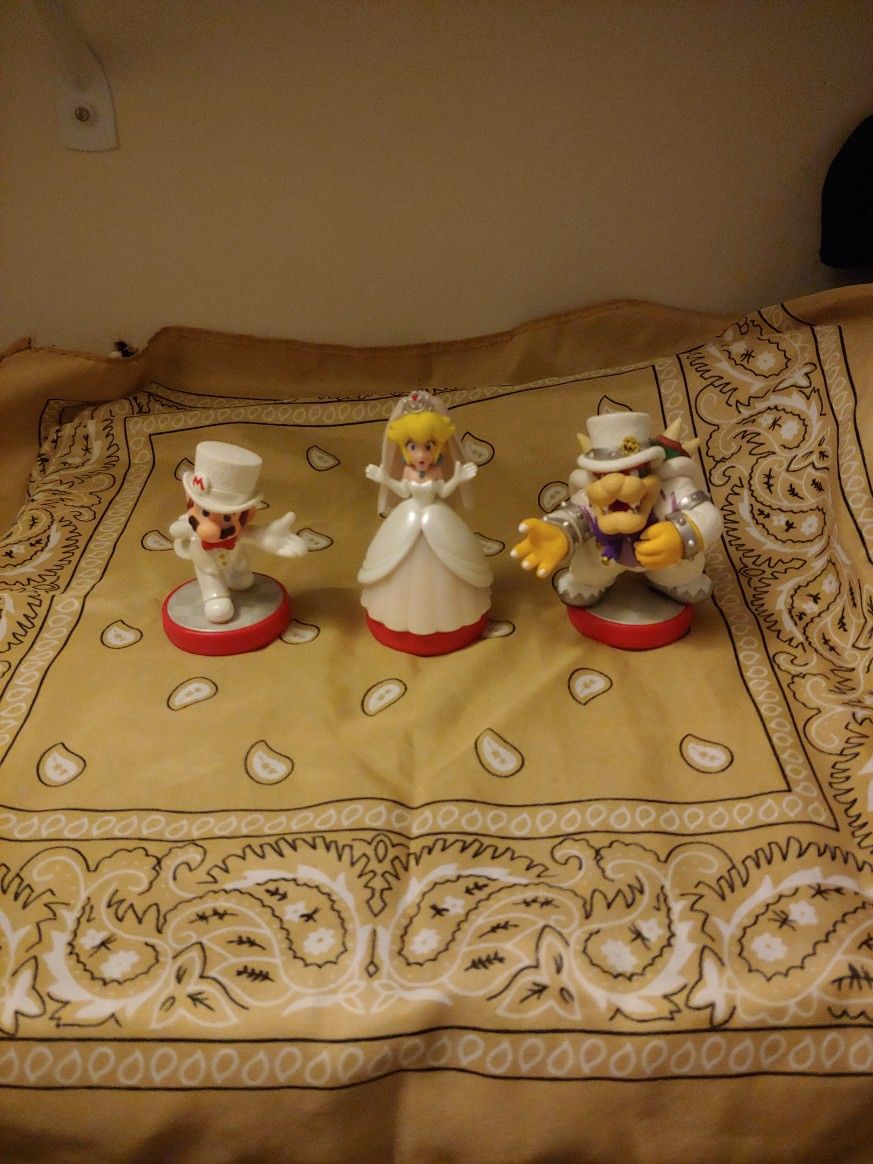 Super Mario Odyssey: Mario, Peach, Bowser Amiibo