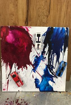 Hot wheels mustang custom tile art