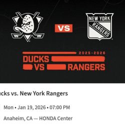 Ducks At Rangers 