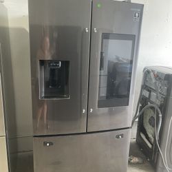 Refrigerator Glass Door Samsung French Door Black Stainless Steel