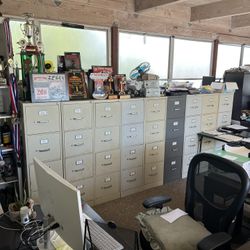 Commercial 4-Drawer Steel Filing Cabinets – 9 Available – Heavy Duty