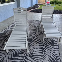 Duty Outdoor Chaise Lounge Chairs – Adjustable – Polywood Style